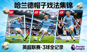 英超联赛哈兰德上演帽子戏法的三个进球精彩集锦视频封面